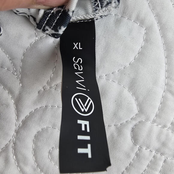 Savvi Fit XL Black and White Snake Print Sports Bra - Picture 5 of 7